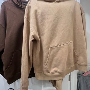 Fashion Beige and Brown Hoodies (no strings)